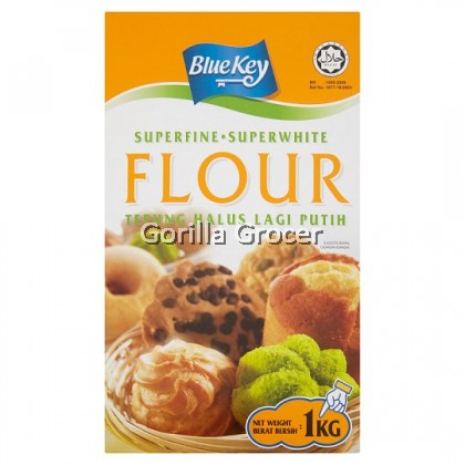 Blue Key Flour *Superfine & Superwhite (Tepung Halus Lagi Putih) - 1 kg
